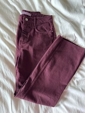 Zara Women's Mauve Straight Jeans